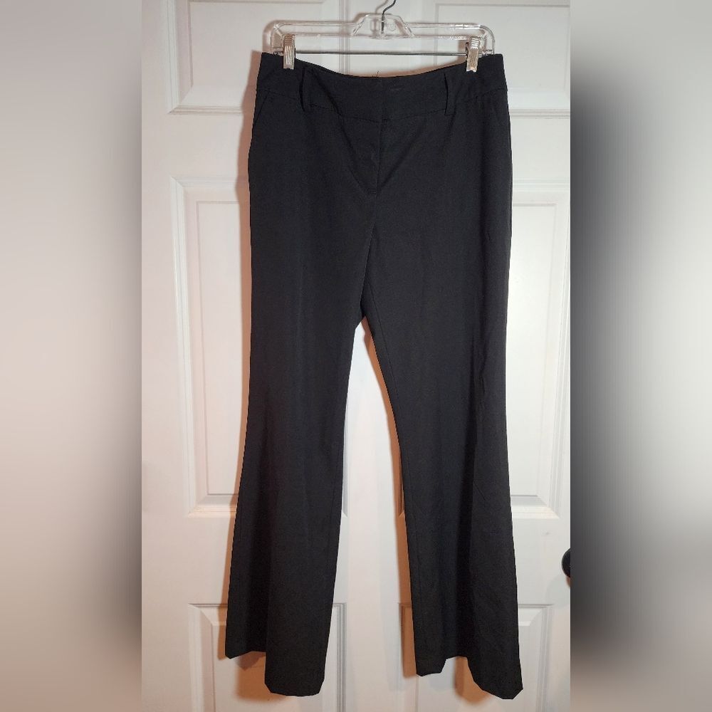 Dalia Collection Modern Fit Black Women's Dress Pants Classic Straight Leg 10